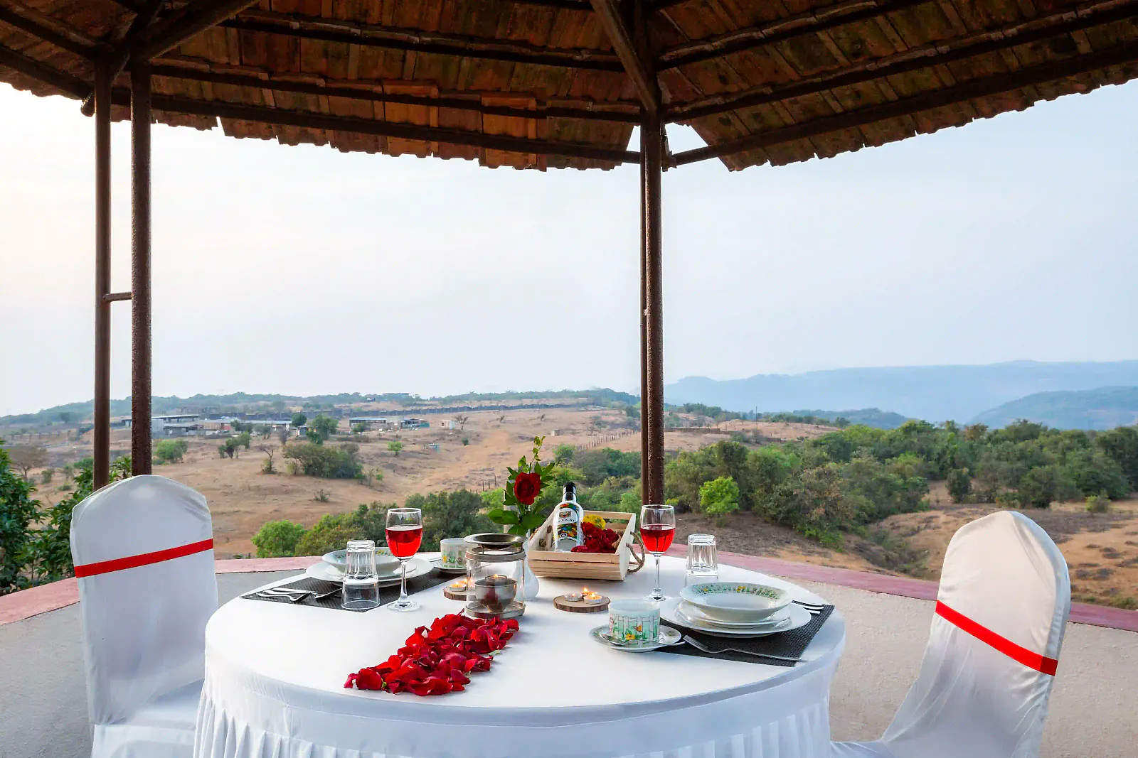 Candlelight bonfire evening at Cloud 9 Hills Resort